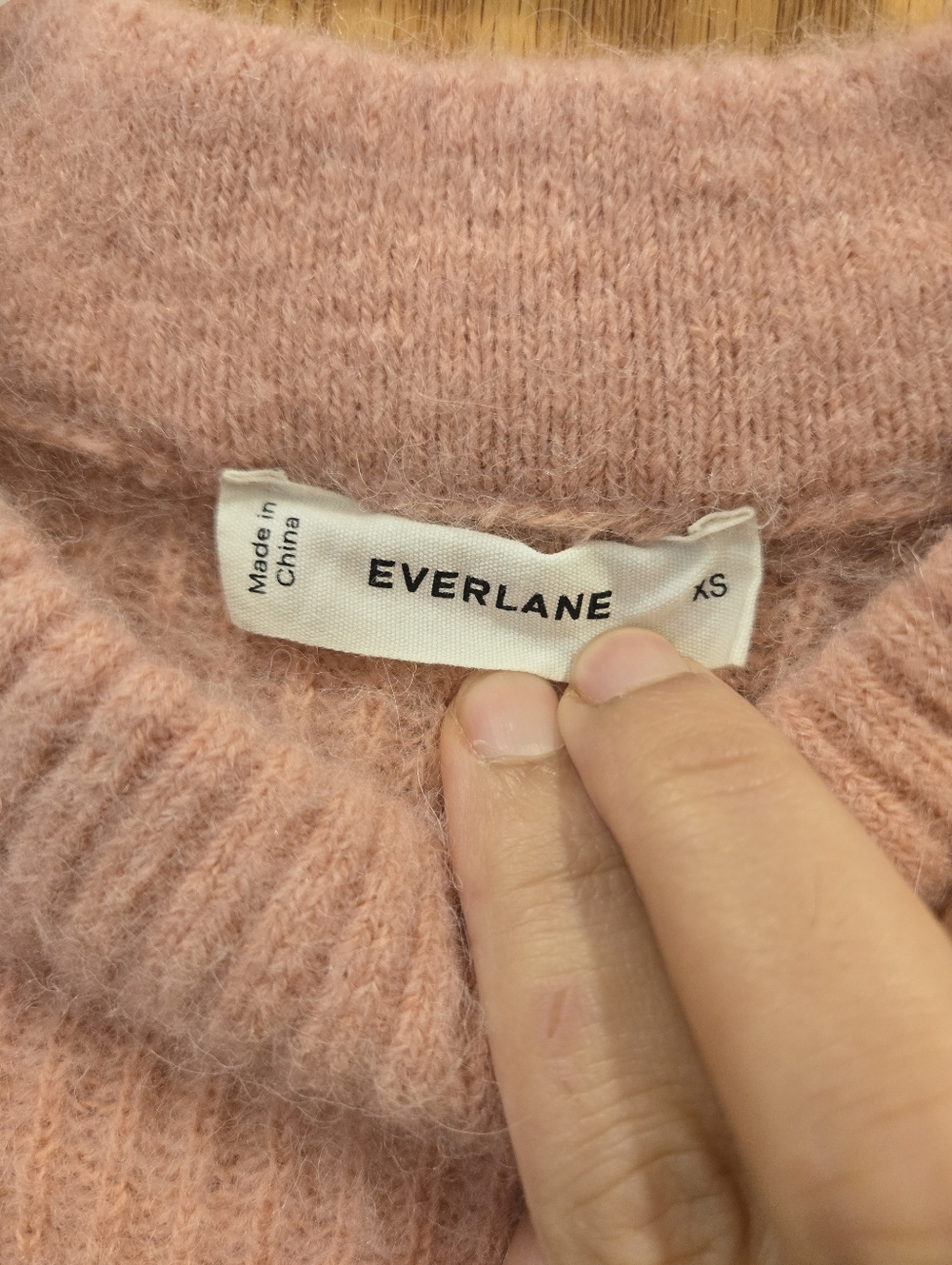 NWOT Everlane Cocoon Crew Alpaca Sweater - Dusty Rose Sz XS - Picture 9 of 13